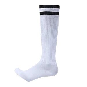 Floso Mens Striped Hockey Socks (Pack of 3) / White